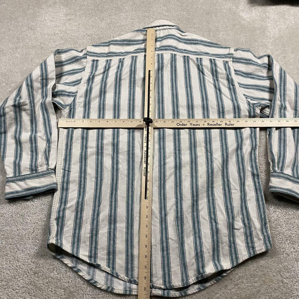 VTG Eddie Bauer Shirt Mens XLT Green Stripe McKinley Cloth Flannel USA Made - Picture 5 of 8